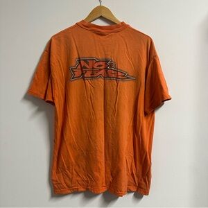 Vintage No Fear Skater Orange Tshirt Stained Mens XL Y2K